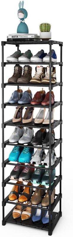 Photo 1 of 
Dorub 10-Tier Shoe Rack Storage Organizer, Sturdy Metal Shoe Rack, Tall Narrow Standing Shoe Shelf,for Entryway, Hallway, Cloakroom, Garage, Dormitory,Walk-in Closets and Living Room