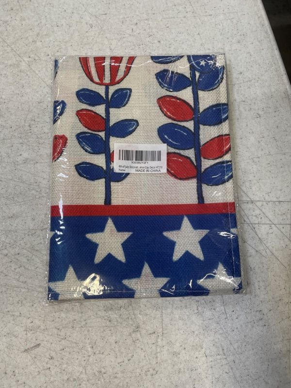 Photo 1 of 4th of July Decorations Table Runners 13x72 Inches Memorial Day American Flag Stars and Stripes Patriotic God Bless America Freedom Liberty Independence Day Decor AT210