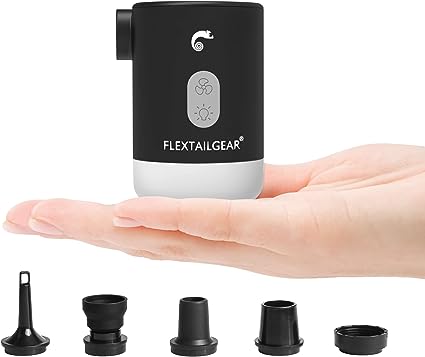 Photo 1 of FLEXTAILGEAR Portable Air Pump MP2 Pro Electric Air Pump Rechargeable Battery Air Mattress Pump Ultralight Inflator with Led Light for Pool Floats Boats Sleeping Pads Inflatable Toys
