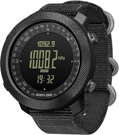 Photo 1 of NORTH EDGE Apache Tactical Watches - Digital Outdoor Sports Survival Military Watches for Men, Compass, Rock Solid, Durable Band, Steps Tracker, Pedometer Calories
