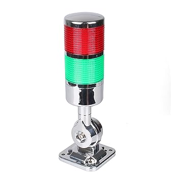 Photo 1 of 12-24V LED Stack Tower Lights, Industrial Warning Lights, Andon Lights, Column Signal Tower Indicator Lamp Beacon, Continuous/Flashing Light Switchable, 2 Layer (Without Buzzer)
