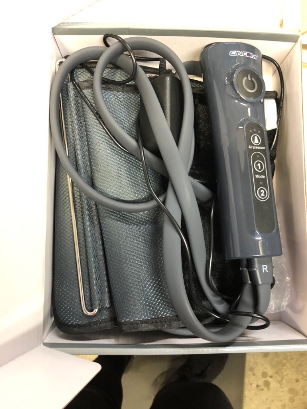 Photo 2 of CINCOM Leg Massager for Circulation Air Compression Calf Massager with 2 Modes 3 Intensities and Helpful for RLS and Edema Muscles Relaxation?FSA or HSA Approved?