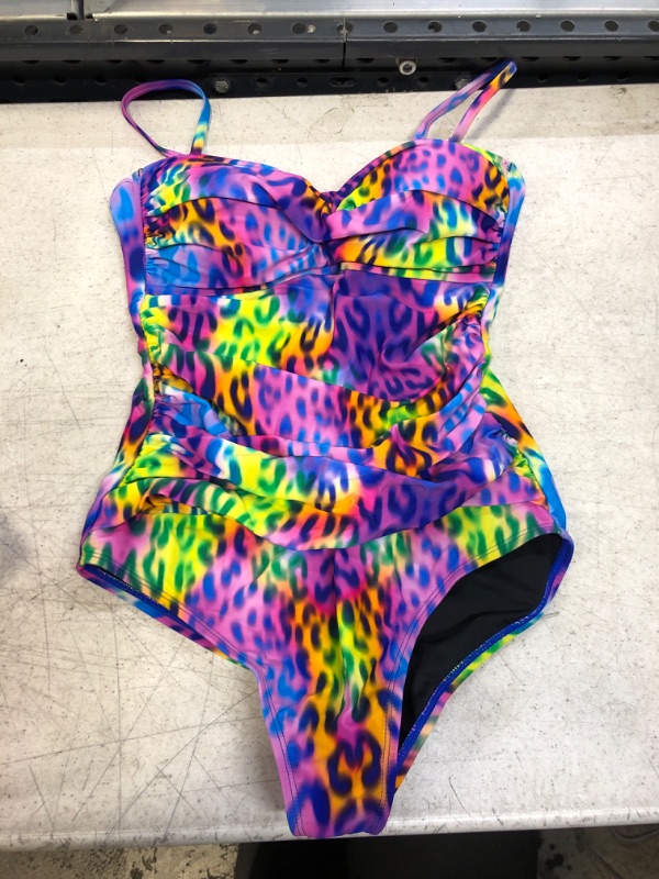 Photo 1 of COLORFUL LEOPARD PRINT SWIMSUIT SIZE M