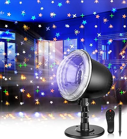 Photo 1 of Star Projector Night Light,Holiday Light Projector with Remote and Timer,Outdoor Christmas Projector Lights,LED Waterproof Landscape Light Projector for Kids Bedroom Garden Wedding Halloween Decor
