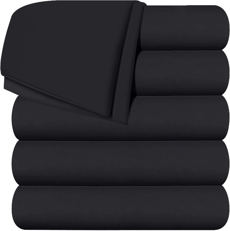 Photo 1 of 6 PACK FLAT BLACK SHEETS TWIN 