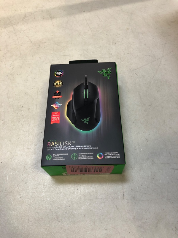 Photo 2 of Razer Basilisk V3 Customizable Ergonomic Gaming Mouse: Fastest Gaming Mouse Switch - Chroma RGB Lighting - 26K DPI Optical Sensor - 11 Programmable Buttons - HyperScroll Tilt Wheel - Classic Black