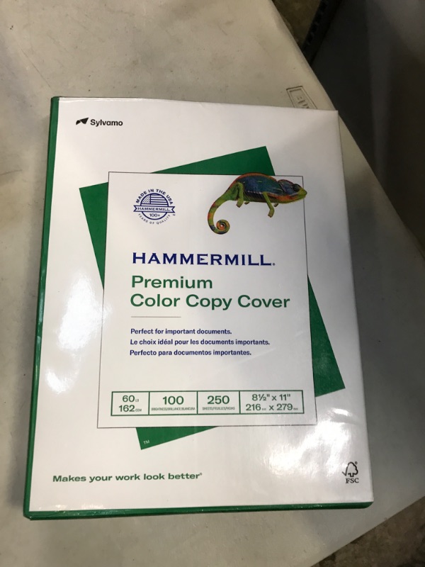 Photo 1 of Hammermill, 122549, Premium Color Copy Cover, 100 Bright, 60lb, 8.5 x 11, 250/Pack, Sold As 1 Pack