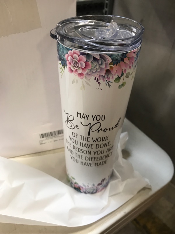 Photo 1 of 2 pcs retirement gift for women 20 oz water mug tumbler with straw lid 