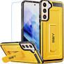 Photo 1 of BWY for Samsung S22 Plus Case with Screen Protector and Foldable Kickstand, Military Protective Rugged Cover Case for Samsung Galaxy S22 Plus 5G Phone - Yellow 10 PACK 