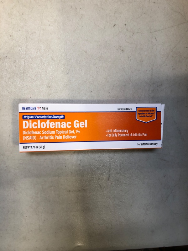 Photo 2 of HealthCareAisle Diclofenac Gel, 1%, Arthritis Pain Relief - 50 g tube - Original Prescription Strength (NSAID) EXP- 11/2023