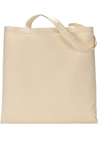 Photo 1 of 12 Pack Blank Canvas Tote Bags Bulk Shopping Bag for Crafts  DIY Reusable Grocery Bag