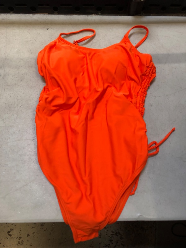 Photo 1 of SIZE - MEDIUM ONE PIECE WOMENS SWIMSUIT ORANGE 