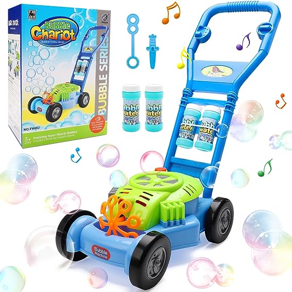 Photo 1 of 2022 New Lawn Mower Bubble Machine for Kids - Toddler Toys Automatic Bubble Mower with Music, Toddler Activity Walker for Outdoor, Push Toys for Toddler, Christmas Birthday Gifts for Preschool Boys Girls