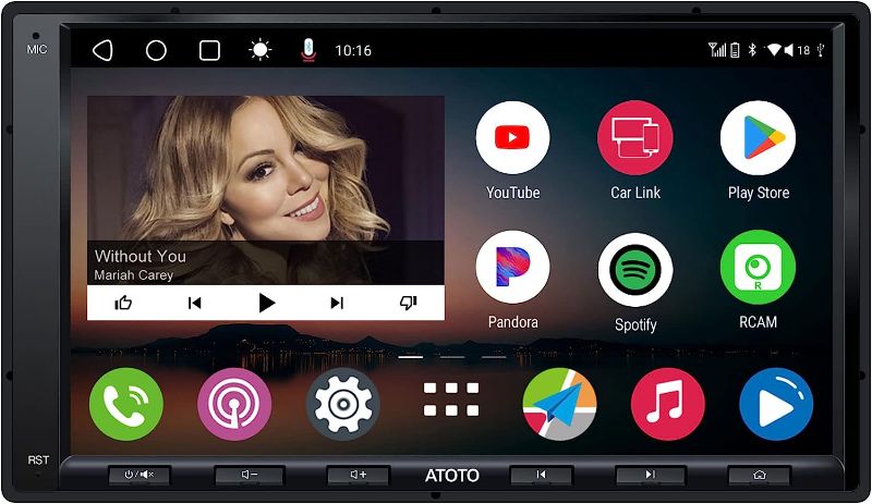 Photo 1 of  ATOTO A6 PF Android Double-DIN Car Stereo, Wireless CarPlay, Android Auto, Mirrorlink, 7 in Touch Screen in-Dash GPS Navigation, Dual Bluetooth, WiFi/BT/USB Tethering, HD LRV, 2G+32G, A6G2A7PF