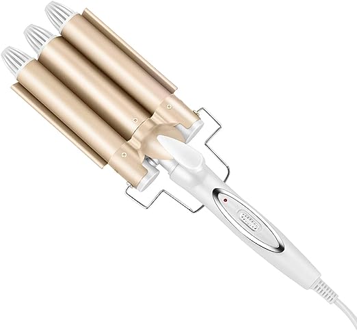 Photo 1 of Hair Curling Iron Professional 3-Barrel Curling Iron with Adjustable Temperature