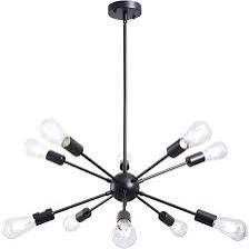 Photo 1 of 10-Light Sputnik Chandelier Matte Black