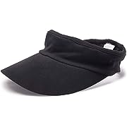 Photo 1 of Summer Sun Visor Hat for Men Women,Empty Top Sports Golf Stretchy Baseball Cap (Black)