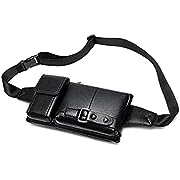 Photo 1 of Bestsent Men's Leather Sling Bag,Chest Shoulder Backpack, Water waterproof Crossbody Bag(Black, Medium)