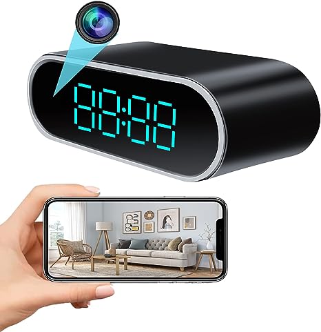 Photo 1 of Hidden Camera Clock HD 1080P WiFi Alarm Clock Camera with Night Vision Motion Detection Small Surveillance Security Cams with Video Indoor/Home/Office