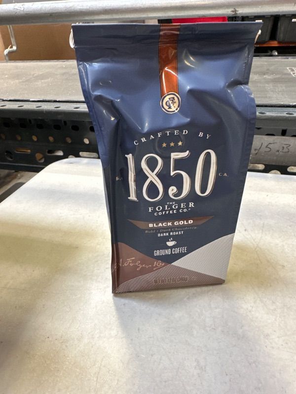 Photo 2 of 1850 Black Gold Coffee, Dark Roast Whole Bean Coffee, 12 oz12 Ounce (Pack of 1)---exp date 03-2023