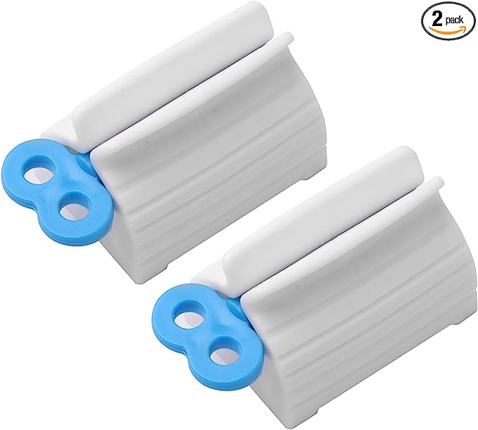 Photo 1 of  JIAKAI 2pcs Rolling Tube Toothpaste Squeezer Toothpaste Seat Holder Stand for Bathroom Accessories?Blue?