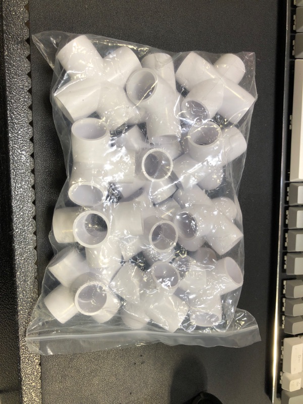 Photo 1 of 12Pack PVC Elbow Fittings, 3/4 Inch 5 Way PVC Pipe Fitting connectors for SCH40 PVC Pipe, PVC Pipe Tee Corner Fitting- Build Heavy Duty PVC Furniture,5 Way PVC Pipe Joint