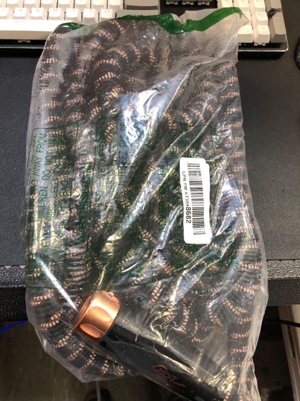 Photo 1 of 2024 Pocket Hose Copper Bullet With Thumb Spray Nozzle AS-SEEN-ON-TV Expands to 50 ft, 650psi 3/4 in Solid Copper Anodized Aluminum Fittings Lead-Free Lightweight No-Kink Garden Hose