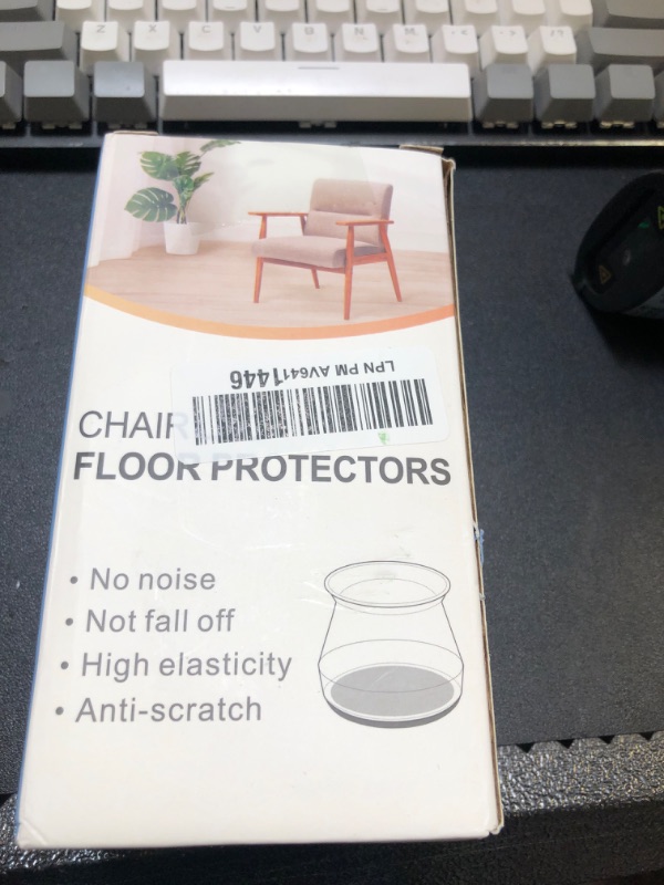Photo 1 of 32 Pcs Chair Leg Protectors for Hardwood Floors, Silicone Felt Furniture Leg Cover Pad for Protecting Floors from Scratches and Noise, Smooth Moving for Chair Feet Large-fit : (1.25'' - 2'') Transparent