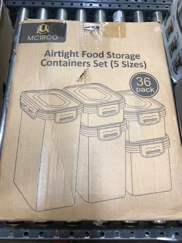 Photo 1 of AIRTIGHT STORAGE FOOD CONTAINERS, 36 COUNT 