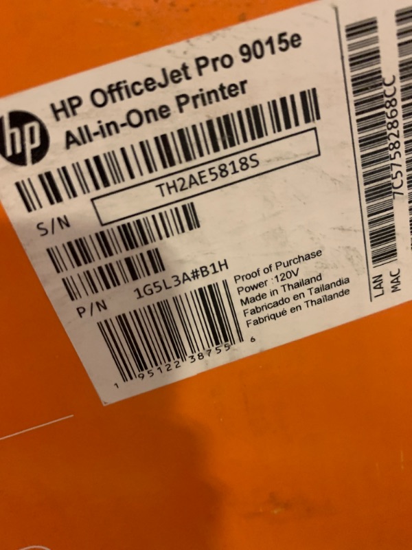 Photo 1 of HP OfficeJet Pro 9015e Wireless Color All-in-One Printer with bonus 6 months Instant ink with HP+ (1G5L3A),Gray