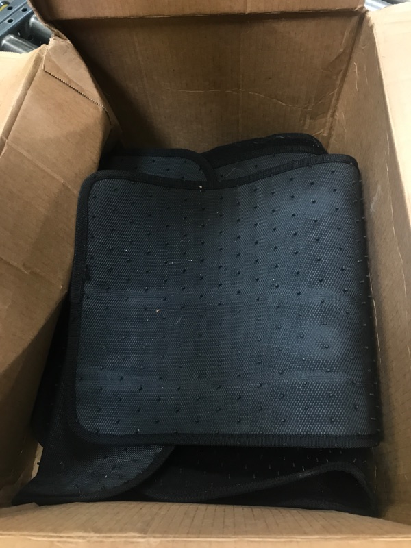 Photo 3 of FH Group F14406BLACK Universal Fit 3 Row Premium Carpet Black Automotive Floor Mats fits most Cars, SUVs, and Trucks with Drivers Heel Pad Black 3 Row Carpet Floor Mats