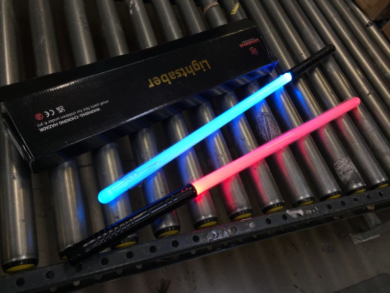 Photo 1 of Lorsaberus Light Saber, 2-in-1 RGB FX Dueling Light-Saber for Kids , Premium Aluminium Alloy Hilt Dual Light Sabers with 7 Colors Changeable, Birthday Presents, 2Pack