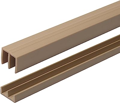 Photo 1 of 4 Ft. Long Beige Plastic Sliding Door Track Set for 1/2" Thick Panels (Pack of 1) by Outwater Plastics https://a.co/d/179Lvtk
