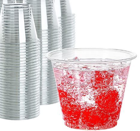 Photo 1 of 60 Count 9 Oz Clear Plastic Cups, Premium PET Crystal Clear Cups for Party Wedding, 9oz Plastic Cup Disposable Cold 