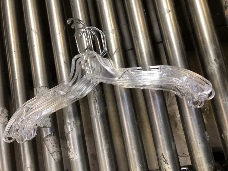 Photo 1 of 10 PACK PLASTIC HANGERS - CLEAR 