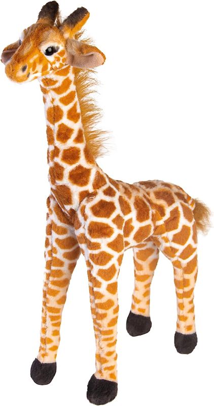 Photo 1 of Giraffe Stuffed Animal Lifelike Stuffed Animal Design with Wire-Framed Legs & Soft Posable Neck Giraffe Plush Doll for Boys and Girls’s Birthday 
