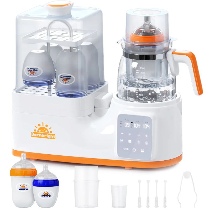 Photo 1 of Baby Bottle Sterilizer Dryer Warmer - 4 in 1 Multifunctional Babies Bottles BPA·Free Cleaner & Heater, Fast Heating & Defrosting for Newborn Feeding Breastmilk, Formula with Plus 2 Baby Bottles