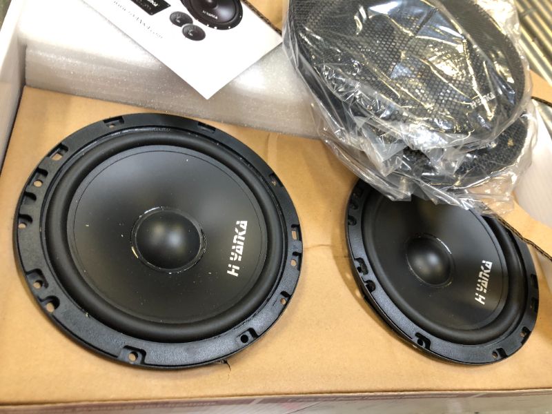 Photo 2 of H YANKA 6.5 Component Car Speakers, 550 Watt Pro Car Audio 4 Ohms Stereo Door Speakers Perfect for Upgrading Any Car Stereo System Includes a Pair of Midrange Woofers,Tweeters, and Crossovers?Pair?