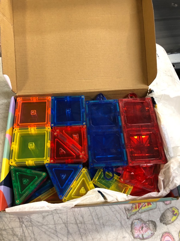 Photo 3 of 60 PCS 3D Magnetic Blocks Magnetic Tiles - Magnet Building Tiles | Magnetic Tiles Toy Building Sets | Magnetic Building Blocks | Kids Magnet Toys for Kids | Magnetic Tiles for Kids | Magna t Blocks 60 Piece Set
