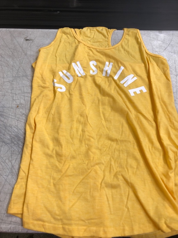 Photo 2 of Anbech Sunshine Tank Tops Funny Letters Print Summer Beach Casual Vest Sleeveless Muscle Tees SIZE XL