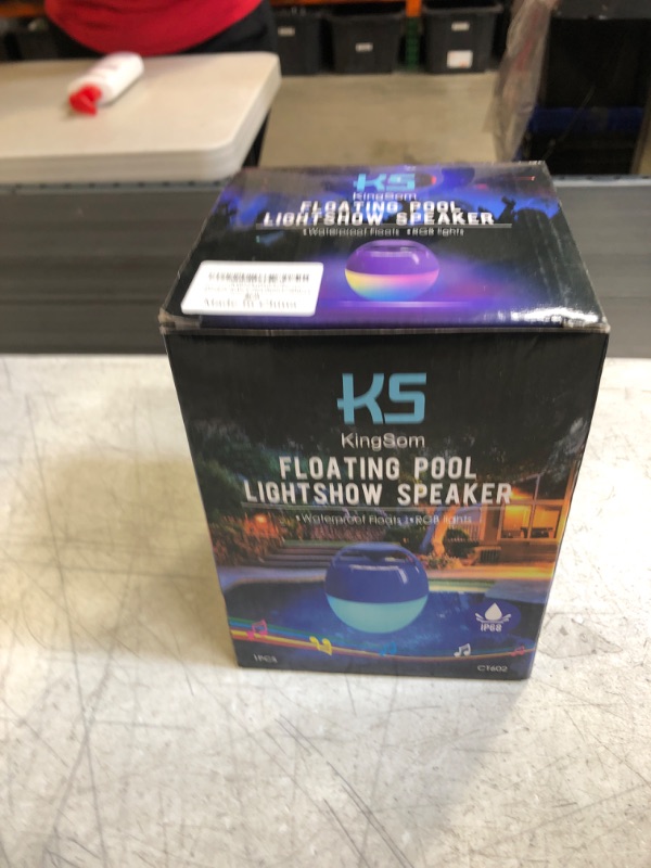 Photo 2 of Portable Bluetooth Pool Speaker,Hot Tub Speaker with Colorful Lights,IP68 Waterproof Floating Speaker,360° Surround Stereo Sound,85ft Bluetooth Range,Hands-Free Wireless Speakers for Shower Spa Home