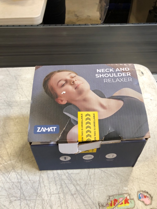 Photo 2 of ZAMAT Neck and Shoulder Relaxer with Magnetic Therapy Pillowcase, Neck Stretcher Chiropractic Pillows for Pain Relief, Cervical Traction Device for Relieve TMJ Headache Muscle Tension Spine Alignment Grey