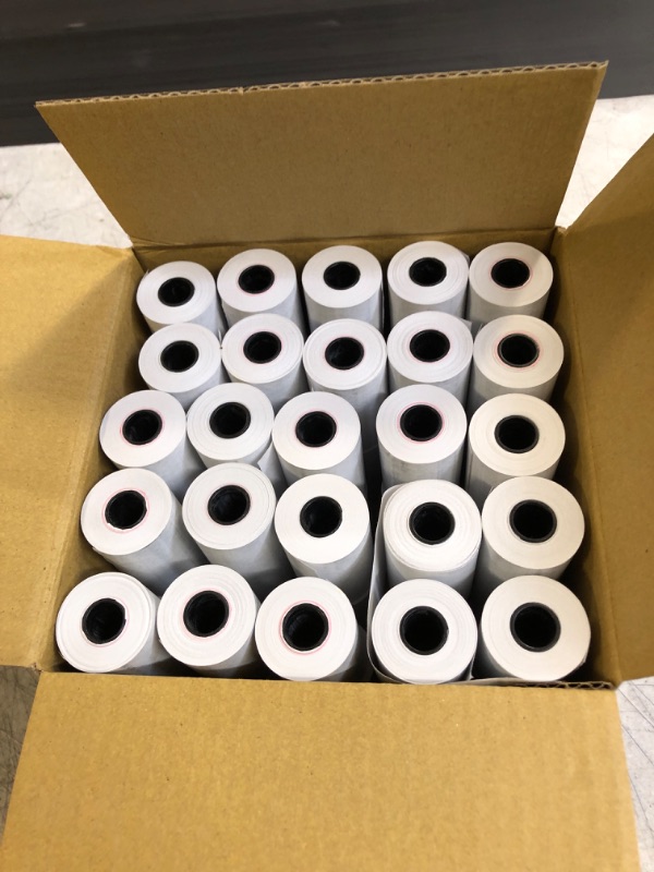 Photo 2 of 2 1/4" (57mm) x 16' Thermal Paper Roll Coreless, 100 Rolls, BPA Free, 48 GSM For Poynt & Equinox Luxe 6200M