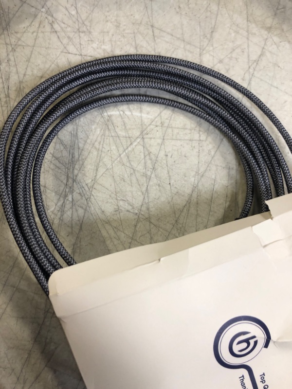 Photo 1 of 4K HDMI Cable 15FT,Highwings 2.0 High Speed 18Gbps HDMI Braided Cord-Supports (4K 60Hz HDR,Video 4K 2160p 1080p 3D HDCP 2.2 ARC-Compatible with Ethernet PS4/3 4K Projector Game Monitor ect-Grey 15 feet Grey