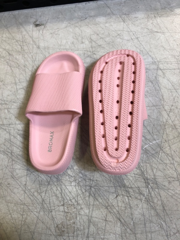 Photo 2 of BRONAX Cloud Slippers for Women and Men | Pillow Slippers Bathroom Sandals | Extremely Comfy | Cushioned Thick Sole 6-7 Women/4.5-5.5 Men Pink