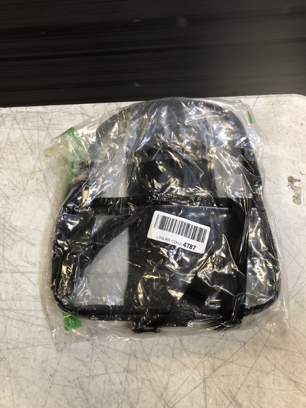 Photo 1 of USPECLARE Clear Mini Backpack Stadium Approved, Water proof Transparent Backpack for Work & Sport Event… Black Pvc