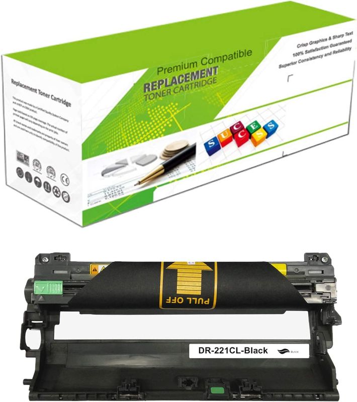 Photo 1 of Premium Ink&Toner | Re-Manufactured Toner Drum Replacement for DR-221CL – Standard Yield Laser Printer Drum Compatible with Brother (BLACK)
