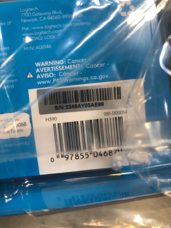 Photo 4 of Logitech H390 Wired Headset, Stereo Headphones with Noise-Cancelling Microphone, USB, in-Line Controls, PC/Mac/Laptop - Black
