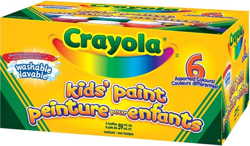 Photo 1 of Crayola 541204 Washable Kids Paint, 2 Oz, 6/St, Assorted
