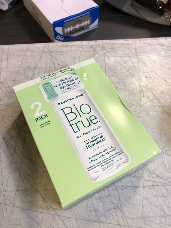 Photo 2 of 
Biotrue Contact Lens Solution, Multi-Purpose Solution for Soft Contact Lenses, Lens Case Included, 10 FL OZ  2PCS 
EXP 02/01/2025